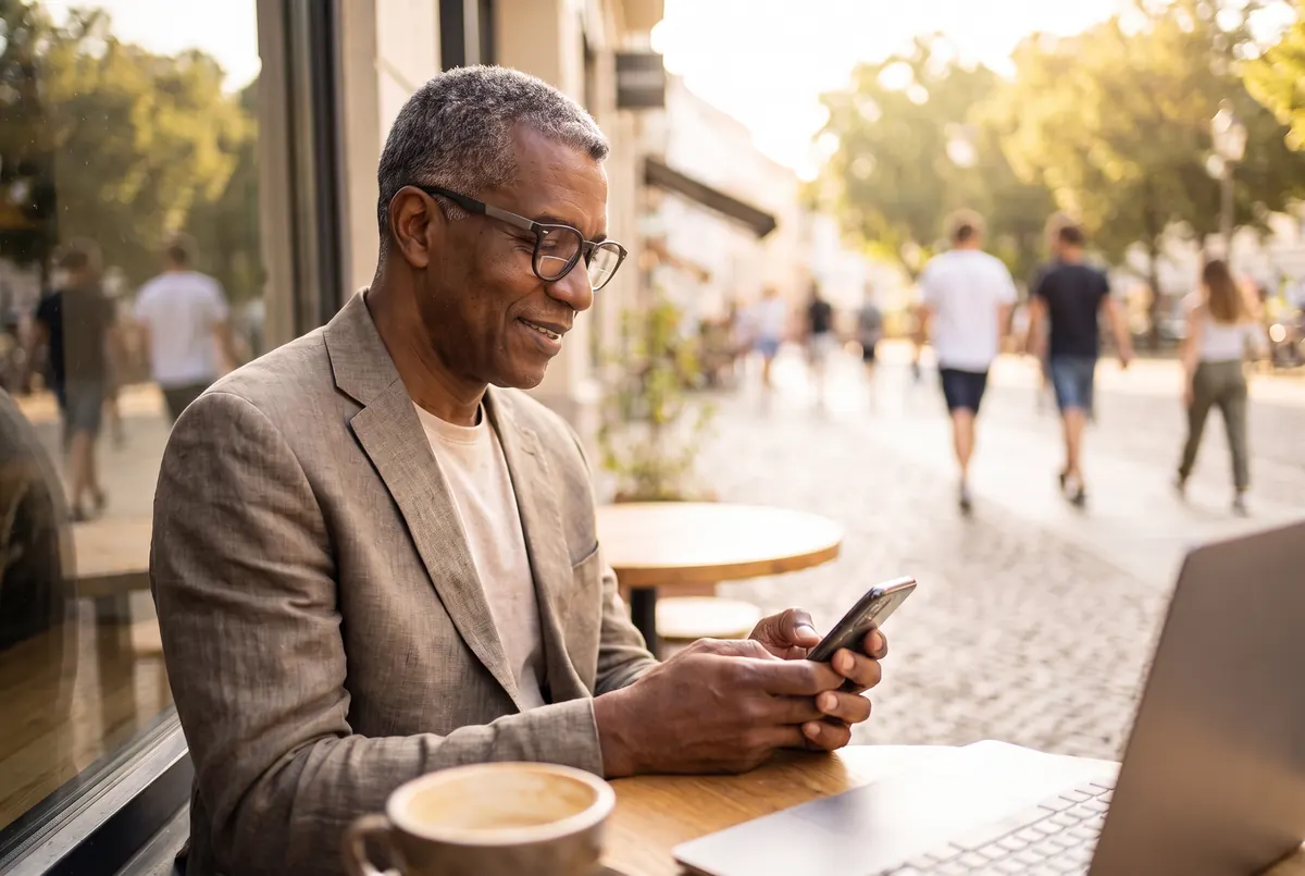 Bifocal: a linha divisória do segmento de perto aparece visível nas lentes